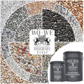 Steinteppich Set Vertikal | Wand, Treppe, Sockel & Stufe | W740 Natursteinteppich mit Grundierung & PU Bindemittel | Korngröße 1 - 4mm - WO - WE.SHOP